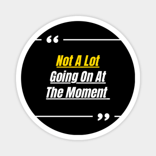 Great Funny Sarcastic Quote | Not a Lot Going on At the Moment | Moment Funny Vintage Distressed Magnet